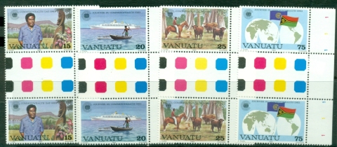 Vanuatu-1983-Commonwealth-Day-gutter-pairs-MUH