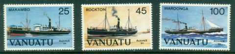 Vanuatu-1984-International-Stamp-Exhibition-AUSIPEX-84-Melbourne-Australia-Inter-island-Freighters-MUH