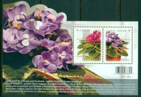 Canada-2010-Flowers-African-Violets-MS-MUH
