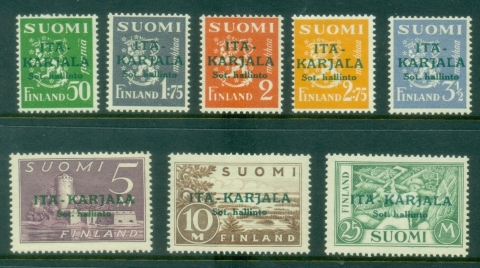 Finland-Karelia-1941-Military-Stamps-Overprints-serif-MUH