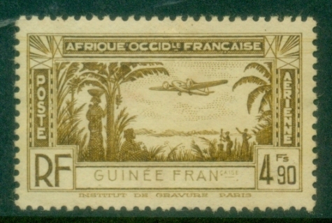 French-Guinea-1940-Airmail-4fr90-MLH