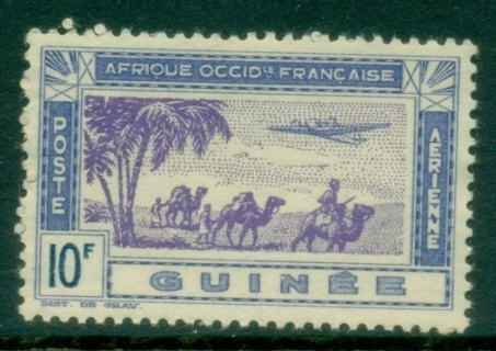 French-Guinea-1942-Airmail-10fr-MUH