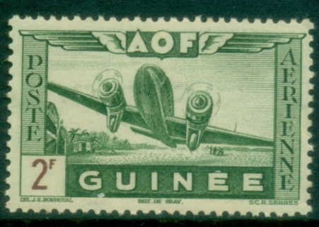 French-Guinea-1942-Airmail-2fr-MLH