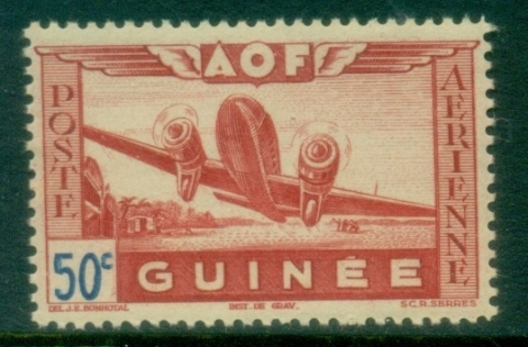 French-Guinea-1942-Airmail-50c-MUH