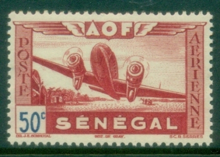 Senegal-1942-Airmail-50c-MUH