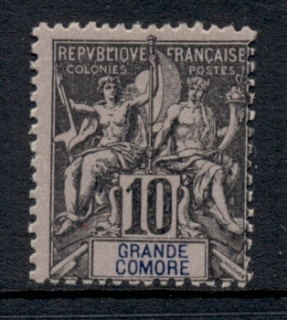 Grand Comoro 1897-1907 Navigation & Commerce 10c black