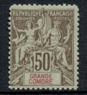 Grand Comoro 1897-1907 Navigation & Commerce 50c brown