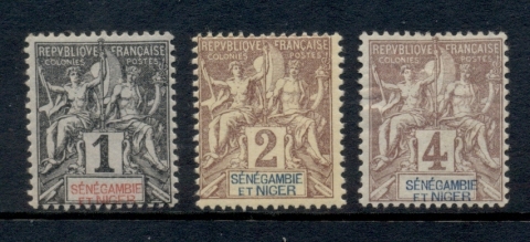 Senegambia & Niger 1903 Navigation & Commerce 1,2,4c