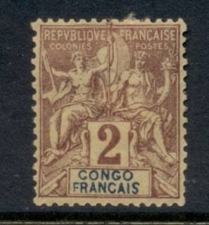 French Congo 1892 Navigation & Commerce 2c