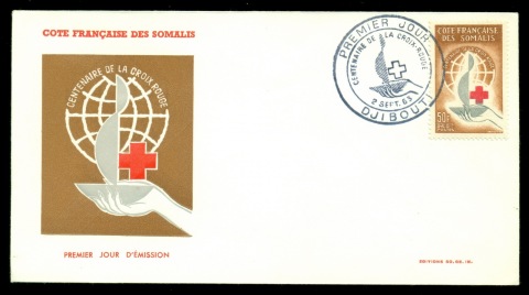 French Somali Coast 1963 Red Cross centenary FDC