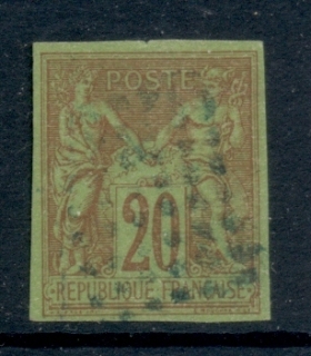 French Colonies 1878-80 Used in Gabon IMPERF 20c