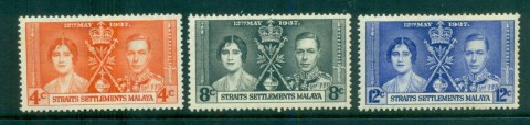 Straits-Settlements-1937-KGVI-Coronation-tone-spots-MLH-lot82518