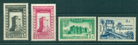 Fezzan 1949 1,2,5,8fr Pictorials