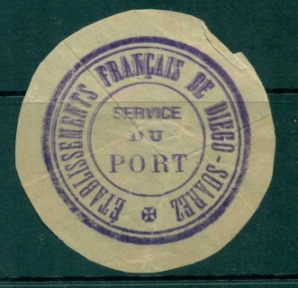 Diego-Suarez 1890's Service du Port Circular Cancel