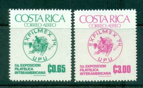 Costa-Rica-1974-UPU-Centenary-EXFILMEX-MUH-lot56366