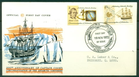 AAT-1972-Captain-Cook-Circumnavigation-Macquarie-Is-Wesley-FDC