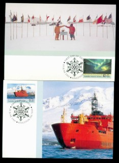 AAT-1991-Antarctic-Treaty-2x-Maxicard-lot80511