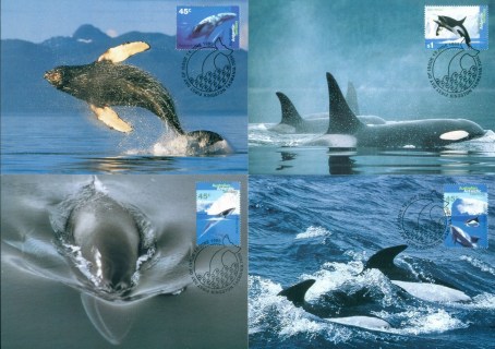 AAT-1995-Whales-Dolphins-4xMaxicards