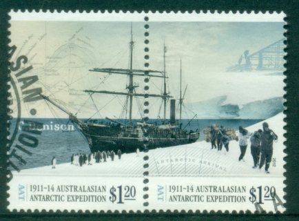 AAT-2012-The-100th-Anniversary-of-the-Australasian-Antarctic-Expedition-of-1911-1914-1.20-pair-FU
