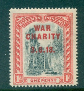 Bahamas-1917-1d-War-Charity-Opt-MLH-Lot55180