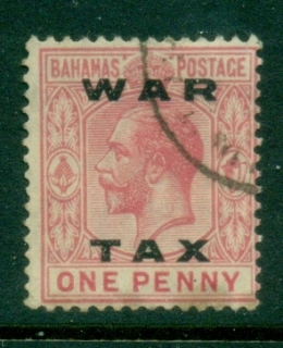 Bahamas-1919-War-Tax-1d-FU