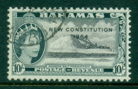 Bahamas-1964-QEII-Pictorial-Opt-New-Constitution-10-FU