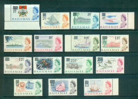 Bahamas-1966-QEII-Pictorial-Definitives-Decimal-Currency-Opt-MUH-Lot55210