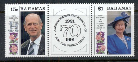 Bahamas-1991-QEII-Prince-Phillip-birthdays-pr-label-MUH-2