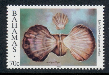 Bahamas-1996-Shells-dated-2000-70c-MUH