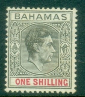 Bahamas-1938-46-KGVI-Pictorial-1sh-black-bright-red