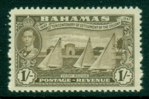 Bahamas-1948-KGVI-Pictorial-Tercentenary-of-Settlement-0f-Colony-1/-Yacht-Racing