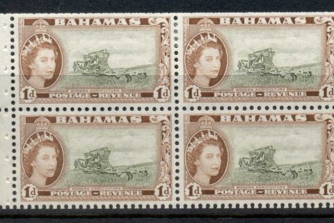 Bahamas-1953-QEII-Pictorial-1d-Modern-Agriculture-booklet-pane