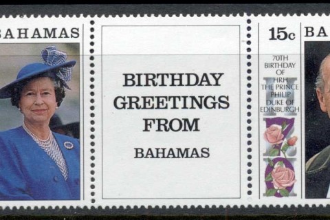 Bahamas-1991-QEII-Prince-Phillip-birthdays-pr-label