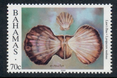 Bahamas-1996-Shells-dated-2000-70c-Lion's-Paw