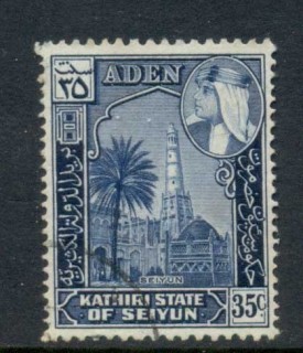 Aden-Kathiri-State-of-Seiyun-1954-Pictorials-Seiyun-Scene-35c-FU