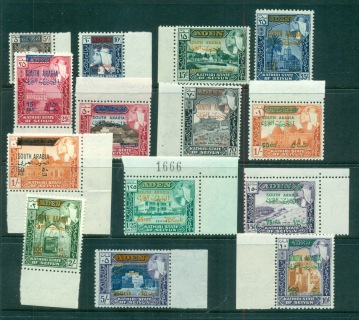 Aden-Kathiri-State-of-Seiyun-1966-Mi55-67-Pictorials-Opt-South-Arabia-New-Currency-MUH