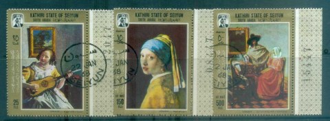 Aden-Kathiri-State-of-Seiyun-1967-Paintings-by-Vermeer-CTO-lot77331