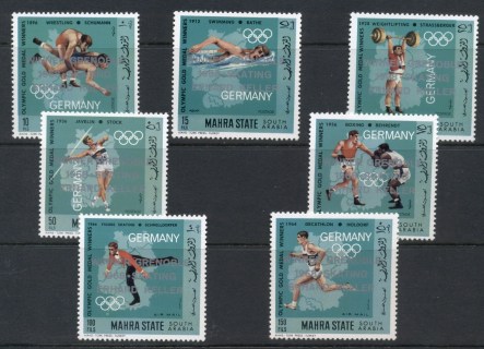 Aden-Mahra-State-1968-Mi131-137-Winter-Olympics-Grenoble-Opt-Erhard-Keller-Germany-MUH