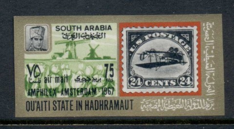 Aden-Quaiti-State-in-Hadhramaut-1967-Mi105b-AMPHILEX-Amsterdam-IMPERF-MLH