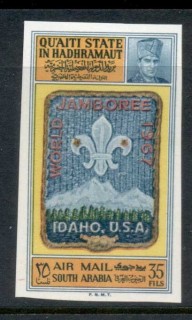 Aden-Quaiti-State-in-Hadhramaut-1967-Mi122b-World-Scout-Jamboree-Idaho-IMPERF-MLH