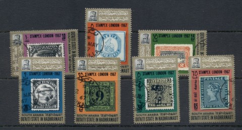 Aden-Quaiti-State-in-Hadhramaut-1967-Mi98-104-STAMPEX-London-CTO