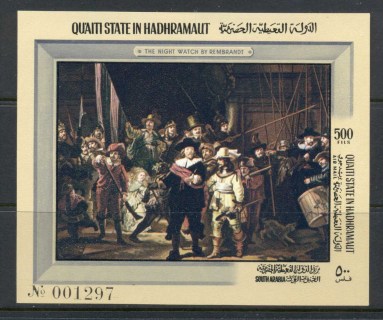 Aden-Quaiti-State-in-Hadhramaut-1967-MiMS20b-Paintings-by-Rembrandt-MS-IMPERF-MLH