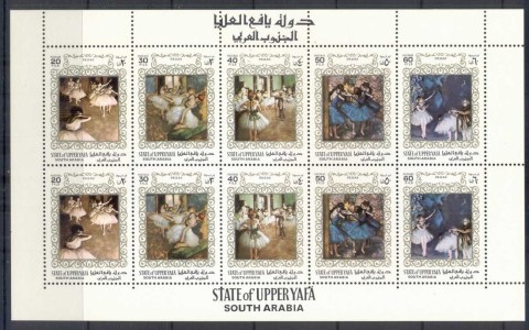 Aden-State-of-Upper-Yafa-1967-Paintings-by-Edgar-Degas-sheetlet-MUH