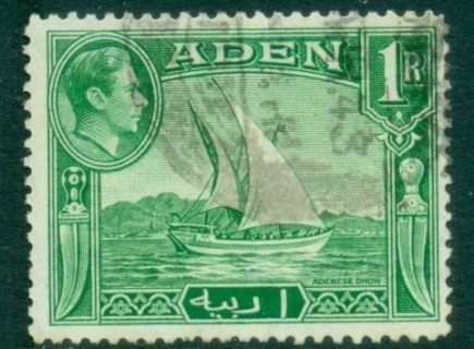 Aden-1939-48-KGVI-Pictorial-1R-Adenese-Dhow
