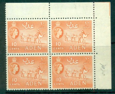 Aden-1953-59-Camel-Transport-10c-orange-Perf-12x13.5-Blk-4-MUH-lot71304