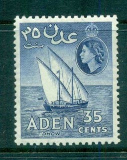 Aden-1953-59-Dhow-35c-deep-blue-Perf-12x13.jpg.5-MUH-lot71332