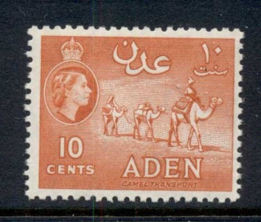 Aden-1953-59-QEII-Pictorial-10c-Camel-Transport-orange-MUH