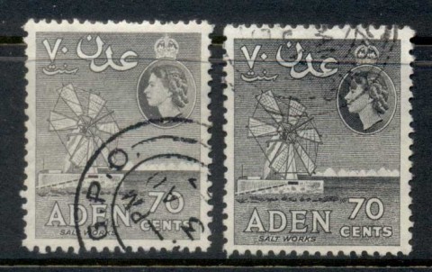 Aden-1953-59-QEII-Pictorial-70c-2-shades-Perf-12-FU