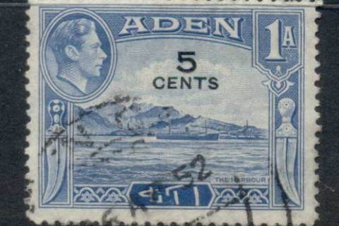 Aden-1951-KGVI-Pictorial-5c-on-1A-The-Harbour