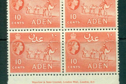 Aden-1953-59-QEII-Pictorial-10c-Camel-Transport-vermillion-Perf-12x13½-Imp.-Blk-4